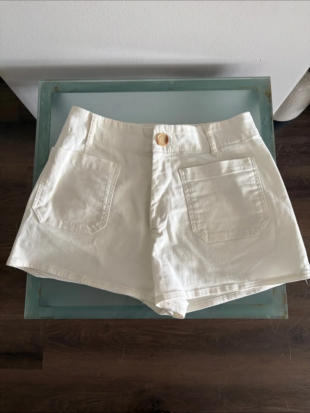 Maeve by Anthropologie Collette white Jean shorts sz 30 - Picture 3 of 5